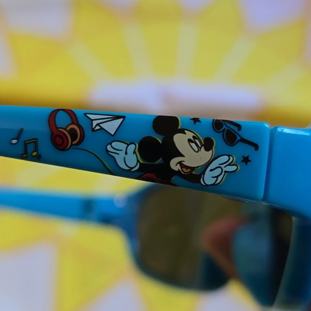 EUC - Disney Mickey Toddler Sunglasses in Blue with Orange tips